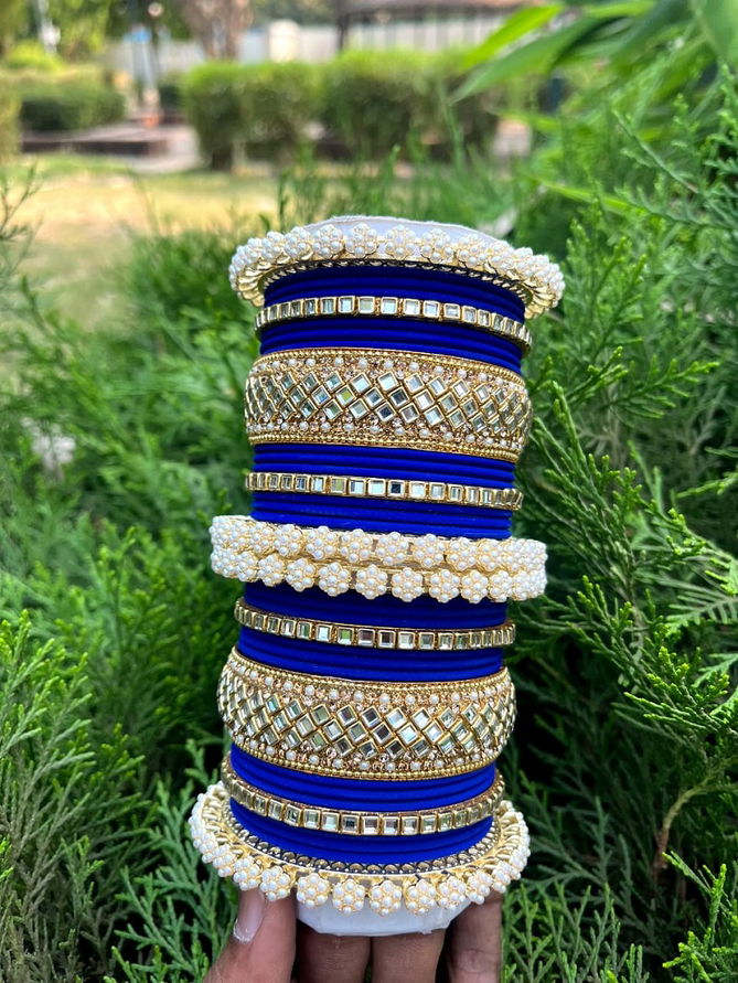 Designer Chudla Kada With Kundan Bangles Set 2 Wholesale Shop In Surat
